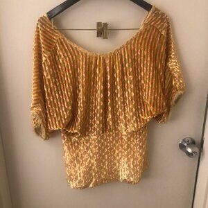 Rachel Comey Velvet Textured Fringe Hem Top Sz 2